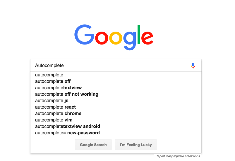 Những điều cơ bản về chức năng suggest (autocomplete) của Google