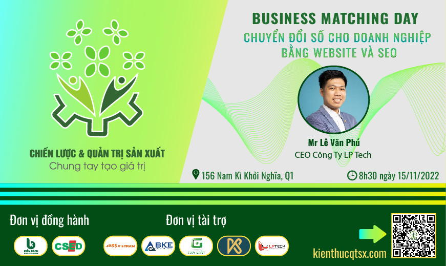 Event: Business Matching Day - CHUYỂN ĐỔI SỐ CHO DOANH NGHIỆP BẰNG WEBSITE & SEO